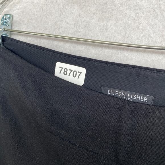 EILEEN FISHER Pants PS Stretch Ponte Full Length Straight Leg Trouser Black - Picture 13 of 13